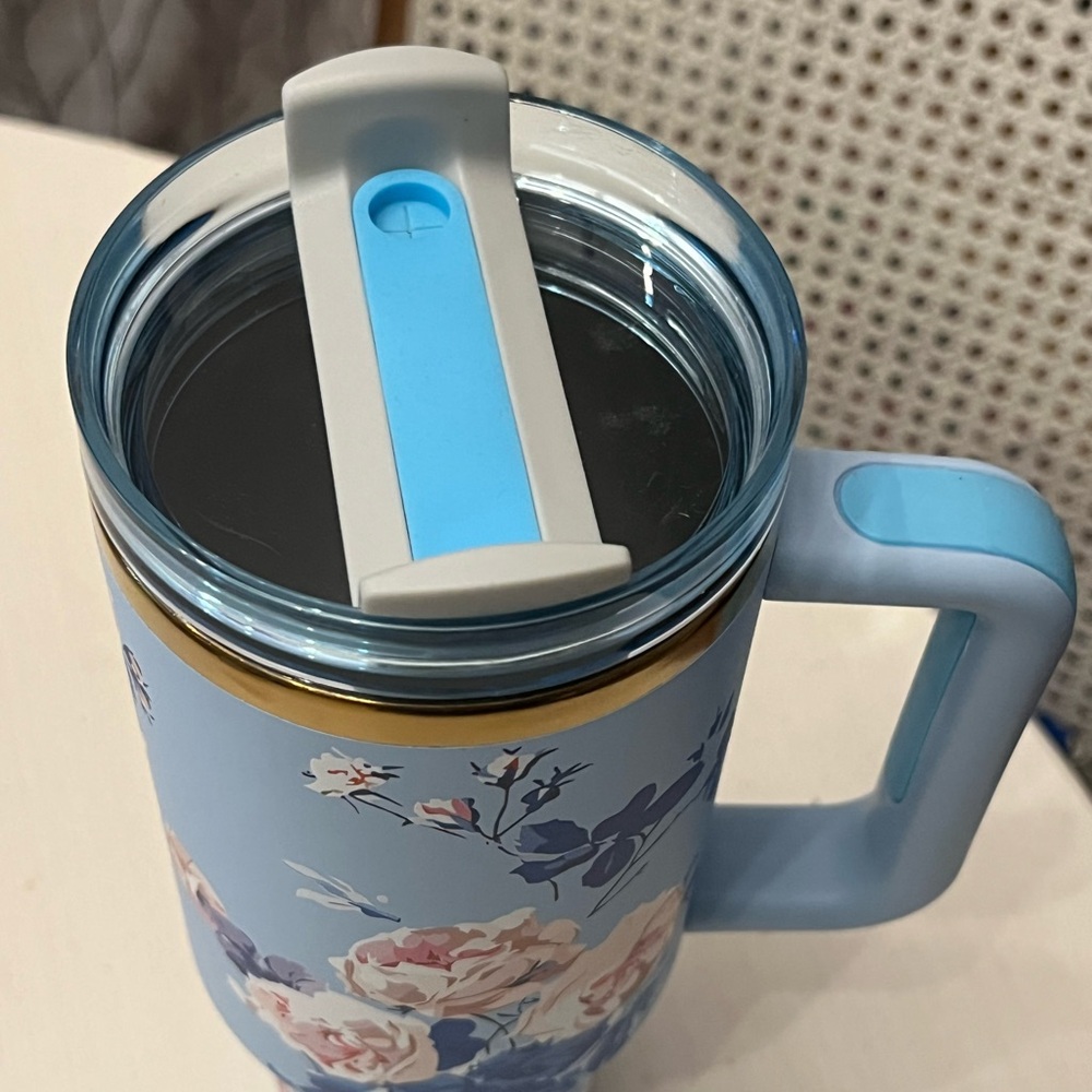 Blue Floral 40oz Tumbler - Picture 2 of 6